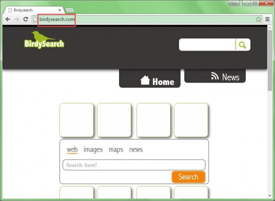 Birdysearch.com virus